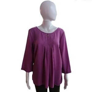 Soft Surroundings Lavender Purple Tunic Top, Size Medium